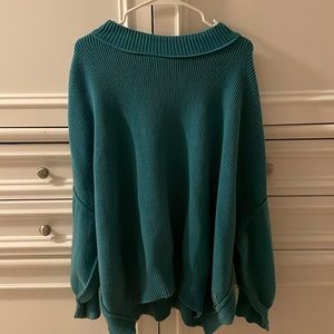 Oversized teal sweater